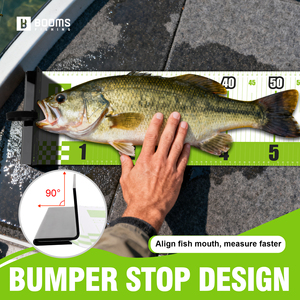 Booms Fishing RL4 - Alfombrilla Plegable para Pesca, 150x20cm, Impermeable, de Tela de Malla Recubierta de PVC, Cinta Métrica para Pescar - Product Image 3