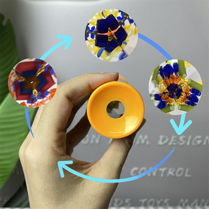 Jouet classique pour enfants, autocollant de dessin animé coloré, <span class=keywords><strong>lentille</strong></span> rotative à 360 degrés à haute transmission lumineuse, kaléidoscope en plastique - Product Image 3