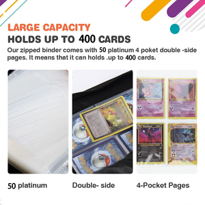 Reliure pour cartes à collectionner pour cartes <span class=keywords><strong>Pokémon</strong></span> Album de cartes de visite <span class=keywords><strong>Livre</strong></span> de collection avec 400 pochettes - Product Image 2