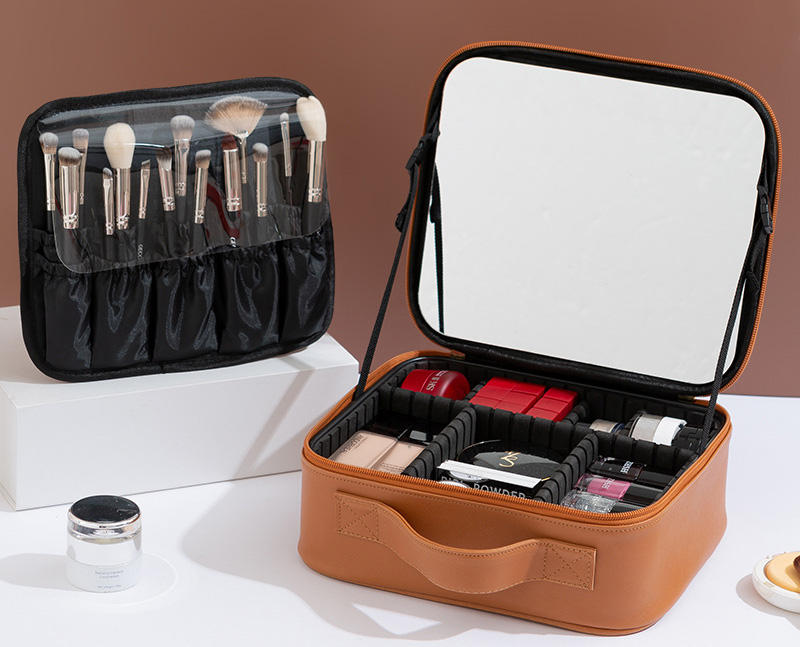 สีน้ำตาลอ่อน-กระจกหน้าจอขนาดใหญ่