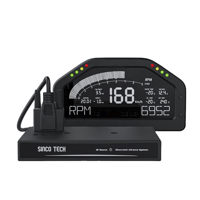 6.5 '' Universal LCD Race Dash DO926NB Boost AFR EGT Oil Press Water Temp Volt Speedometer RPM ODO 10-in-1 Gauge Meter