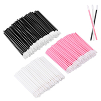 MASSA Supérieure Pinceau Lèvres Jetable pour Mélange de Couleurs, Pinceau Maquillage Rouge à Lèvres Portable Outil de Beauté Extensible