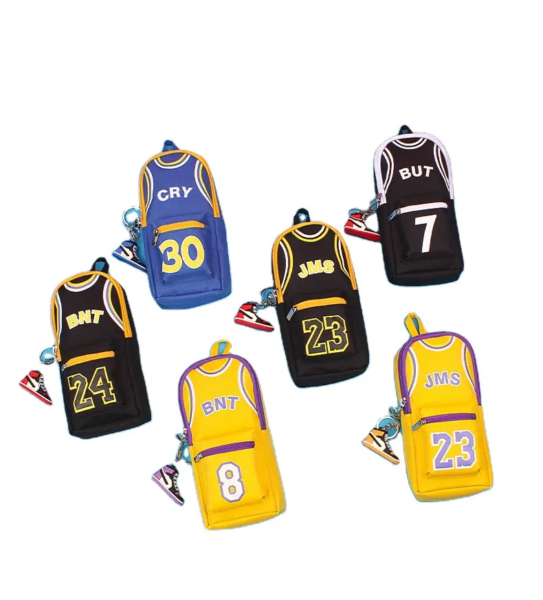 Large Big Capacity Backpack Basketball Pencil Bag for Boys Zippers Pen Bag Holder Pouch Box