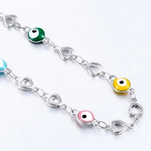 Collar de acero inoxidable con ojo de la suerte para hombre y mujer, nuevo, a buen precio - Product Image 1