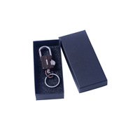 Individuelles Logo Schwarze Starre Karton-Geschenkbox Schlüsselanhänger-Verpackungsbox Mit Schaumstoffeinlage Großhandel
