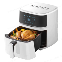 Friteuse à air électrique intelligente de luxe compacte 2026, 5L, 5.5L, 6.5L, 7L, avec fenêtre d'observation contrôlée par application, pour usage domestique
