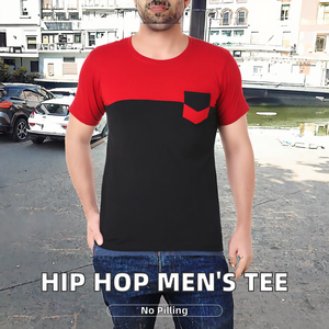 Camiseta de Algodón de Corte Largo Informal de Dos Tonos con Logotipo Personalizado Bordado para Hombre, Estilo Hip Hop, Peso Pesado de 500 Gramos, Diseño en Blanco de Corte Egipcio - Product Image 2