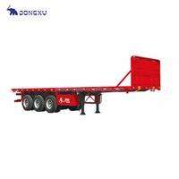 Dreiachs 50-Tonnen-40-Fuß-Flatbed-Container Versorgungs-Schienenanhänger mit Frontwand