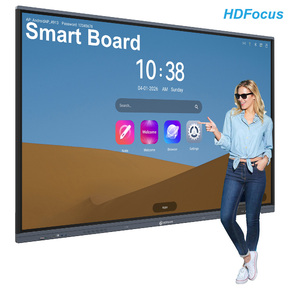 หน้าจอสัมผัสอัจฉริยะแบบแบนขนาด 55 ถึง 110 นิ้ว ความละเอียด 4K UHD สำหรับการสอน พร้อมระบบปฏิบัติการ Android สมาร์ทบอร์ด ไวท์บอร์ดแบบอินเทอร์แอคทีฟ - Product Image 1
