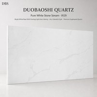 Dalles de pierre de quartz blanc Calacatta sans silice, 20 mm, veinage assorti, surface polie, pour plans de travail modernes de cuisine de luxe
