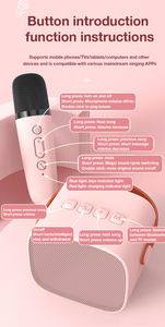 Fansbe ลำโพงบลูทูธคาราโอเกะไร้สายสำหรับเด็กผู้ใหญ่ดีเจปาร์ตี้ที่บ้านและครอบครัวแบบพกพา - Product Image 4