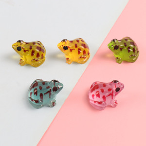 9 Piezas de Ranas Miniatura Transparentes con Puntos Luminosos para Jardín de Hadas, Micro Paisaje, Acuario, Accesorios de Decoración Personalizados al por Mayor - Product Image 4