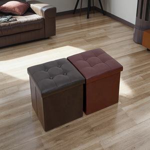 Banc de rangement pliable multifonctionnel moderne et durable en cuir, pouf pour salon, s'adapte sous le <span class=keywords><strong>lit</strong></span> - Product Image 4