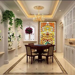 Iluminación de Puertas y Ventanas de Vidrio Mosaico de Colores Estilo Tiffany Personalizada - Product Image 3