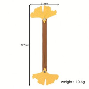 Pendentif créatif en similicuir Ginkgo, breloque de sac ajustable en forme de feuille, joli pendentif pour sac à main pour cadeaux et décoration - Product Image 6