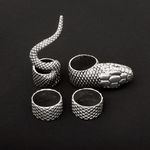 Punk Snake Jewelry <b>Set</b> Alloy Antique Silver Plated Women's Party <b>Bracelet</b> Ring <b>Set</b> - Product Image 3