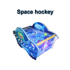 Machine de hockey sur air à monnayeur pour divertissement intérieur, avec trous opposés, version anglaise, 2 joueurs, 110/220V, en bois/acrylique - Product Image 2