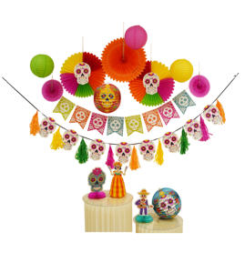 EAST TERN Décoration de fête en papier durable en forme de tournesol pour le <span class=keywords><strong>Jour</strong></span> des Morts, Diwali et Thanksgiving - Product Image 3