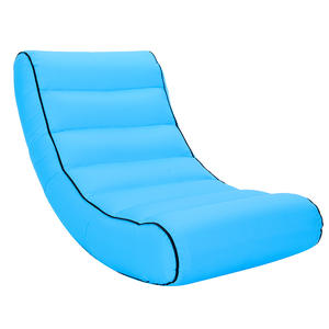 Chaise longue gonflable portable et pliable blanche moderne pour enfants et adultes, idéale pour l'extérieur, le jardin, le <span class=keywords><strong>bain</strong></span> <span class=keywords><strong>de</strong></span> <span class=keywords><strong>soleil</strong></span> et la sieste <span class=keywords><strong>de</strong></span> l'après-midi - Product Image 2