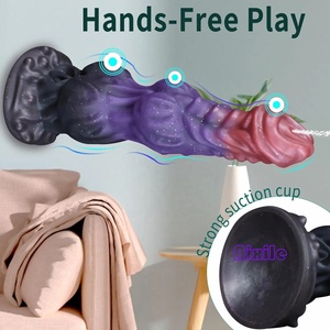 Monster-Dildo Fantasy Spritzender Dildo mit 2 Großen Knoten Drachen-Pferd-Dildos Hunde-Dildos Geknotetes Ejakulations-Spielzeug mit Saugnapf - Product Image 4
