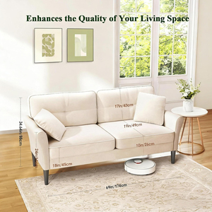 Custom <strong>Sofa</strong> Velvet <strong>Small</strong> Couches for <strong>Small</strong> Spaces Loveseats <strong>Sofas</strong> for Living Room Mini Couch for <strong>Bedroom</strong> Comfy <strong>Sofa</strong> Couch - Product Image 4