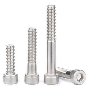 304 acier inoxydable DIN912 tête de coupe vis à six pans creux-demi-filetage M4 M5 - Product Image 2