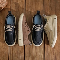 Baskets décontractées homme automne/hiver à semelle épaisse, chaudes, confortables et tendance, à enfiler, avec semelle extérieure en plastique, pour le commerce transfrontalier