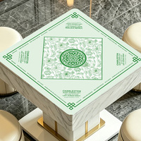 Tapis de Mahjong avec surface en tissu, antidérapant, grande taille, bords anti-effilochage, lavable en machine