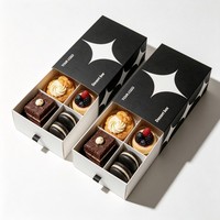 Boîte en papier pour mini-beignets, crêpes, gâteaux, gaufres, pâtisseries, brownies et biscuits serpent, avec manchon de protection, vente en gros