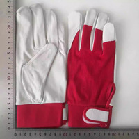 Gants souples en peau de mouton avec dos en tissu élastique en peau de porc pour conducteur, usine électronique, ouvrière, assemblage, soudage TIG