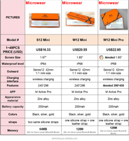 SEP. 2026 Nouvelle montre connectée Microwear S12+ 48 mm, grand écran de 2,11 pouces, capteur de fréquence cardiaque, réponse aux messages WhatsApp, montre connectée S12+