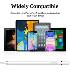 Stylus Pen For Laptop 2 In 1 Capacitive Active Universal Tablet Disc Tip Pressure Touch Stylus Pencil Pen For Ipad Apple Iphone Android Samsung Laptop