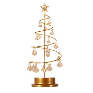 Lámpara Decorativa LED 2023 en Forma de Árbol con Adornos de Cristal para Decoración Navideña - Product Image 1