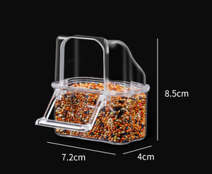 Comedero <span class=keywords><strong>para</strong></span> Pájaros Externo Antiderrames y Ecológico de 300 ml, Colgante, Minimalista, Blanco, sin Desorden, <span class=keywords><strong>para</strong></span> Loros y <span class=keywords><strong>Canarios</strong></span> - Product Image 2