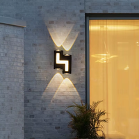 Lampe murale LED étanche pour cour et jardin, éclairage décoratif mural haut et bas, ambiance lumineuse
