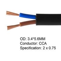 Cantell Bas Prix PVC Veste CCA Cordon D'alimentation AC Européen avec 2 Broches EU Plug pour Ordinateur IEC VDE 250v C7 Conformité