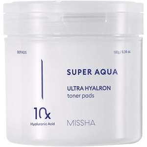 Missha Super Aqua Ultra Hyalron Toner Pads 90 Pads Acide Hyaluronique Pour Peaux Sèches - Product Image 1
