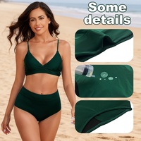 Culotte menstruelle physiologique 4 couches taille haute, absorbante et anti-fuite, pour la natation