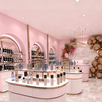 Présentoir Usine One-Stop Design Intérieur Luxe Style Artistique Organique Cosmétique Magasin Vitrine