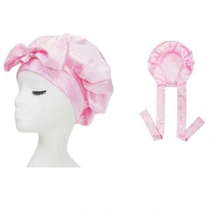 Bonnet en satin de qualité supérieure avec bande élastique réglable, bonnet de nuit en soie pour la protection des cheveux bouclés naturels, soin de nuit, enveloppement confortable - Product Image 1