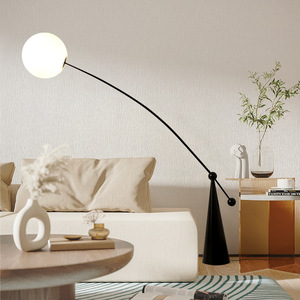 Contemporary Minimalist LED <strong>Floor</strong> <strong>Lamp</strong> with Creative <strong>Arc</strong> E27 Base Adjustable Height High CRI 90 Iron Frame for Hotel Use - Product Image 3