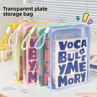 Nouvelle pochette transparente en PVC pour documents numériques avec fermeture éclair, classeur d'examen pour étudiants, rangement de feuilles A4, WC0001 Chine Zhejiang