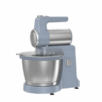 Batteur sur socle électrique classique en acier inoxydable, 5 vitesses, 300 W, avec bol mélangeur de 3,5 L et accessoires inclus pour la cuisine domestique