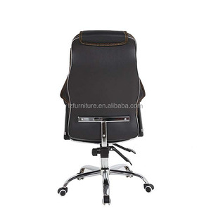 Chaise de bureau ergonomique de luxe en cuir, inclinable et à bascule, avec appui-tête, pour cadres, vente en gros - Product Image 4
