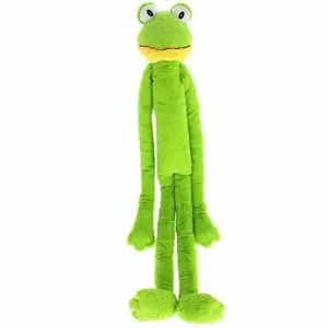 长腿毛绒青蛙娃娃定制毛绒悬挂绿色青蛙玩具可爱儿童长臂长腿毛绒青蛙
