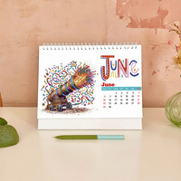 Calendrier de peinture au diamant, Kit de calendrier mensuel de peinture au diamant, ornement de bureau DIY pour adultes débutants