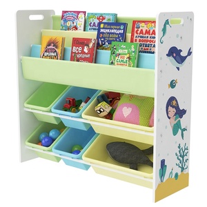 6 bacs Enfants Enfants <span class=keywords><strong>Livre</strong></span> et Jouet Organisateur - Product Image 2