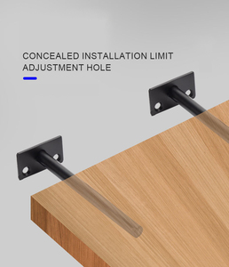 JAYA Black Steel Concealed Floating <strong>Shelf</strong> <strong>Bracket</strong> Hidden Wall Mount Support <strong>Rods</strong> for Wood <strong>Shelves</strong> Bathroom Kitchen Storage - Product Image 5