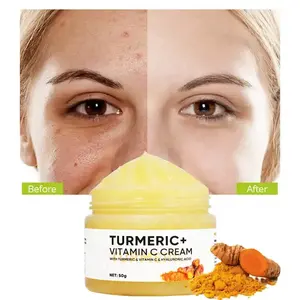 OEM Hautpflege Aufhellende feuchtigkeitsspendende Gesichtscreme aufhellende dunkle Flecken Entfernung Kurkuma-Creme Gesichtscreme