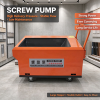 Pompe à béton mobile mini la plus populaire, machine de transfert de mortier électrique portable pour les travaux de plâtrage sur chantier
